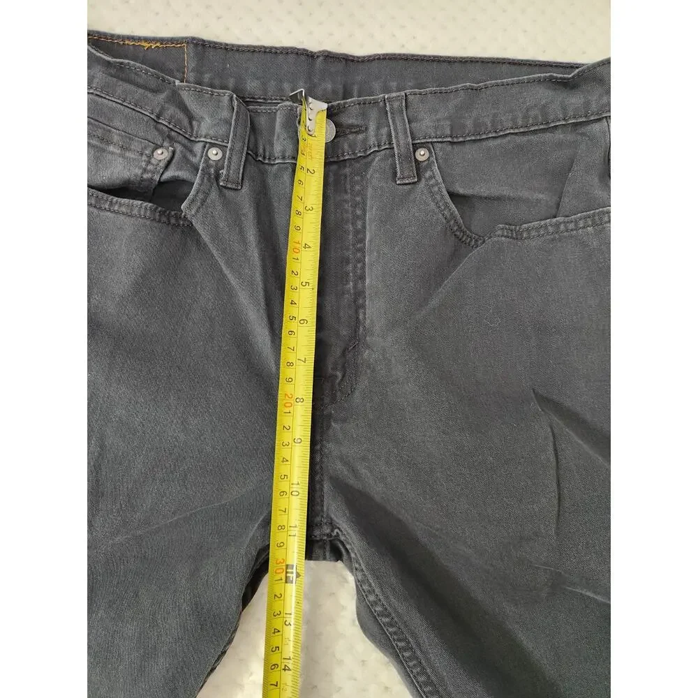 Levis‎ 502 Jeans Mens 34x32 Gray Tapered Stretch Denim Casual Pants